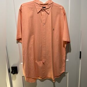 Ralph Lauren Polo button down peachy salmon color 2XLT Tall